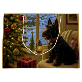 Sacola Para Presentes Grande Scottish Terrier 