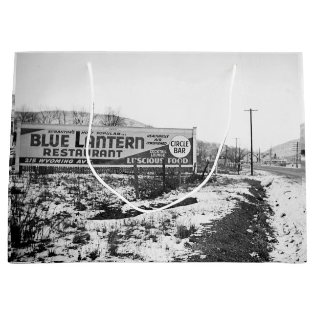 SACOLA PARA PRESENTES GRANDE SCRANTON PENNSYLVANIA BLUE LANTERN RESTAURANTE (Frente)