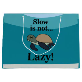 Sacola Para Presentes Grande Sea Turtle Funny