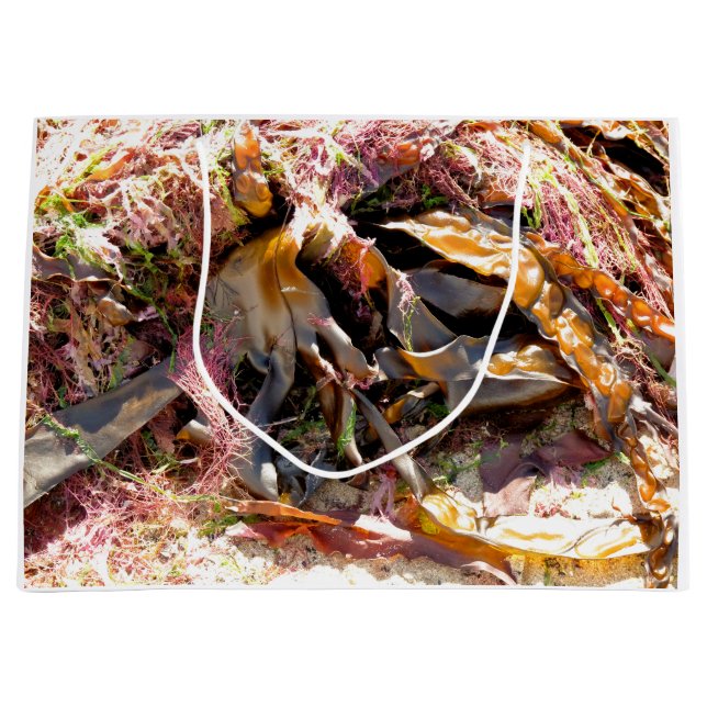 SACOLA PARA PRESENTES GRANDE SEAWEED (Frente)