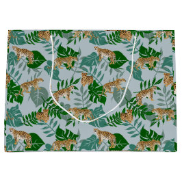 Sacola Para Presentes Grande Selva exótica de Leo