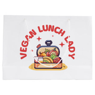 SACOLA PARA PRESENTES GRANDE SENHORA DO ALMOÇO VEGANO