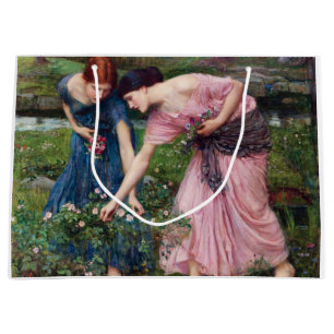 Sacola Para Presentes Grande Senhoras que escolhem Rosas, John William Waterhou