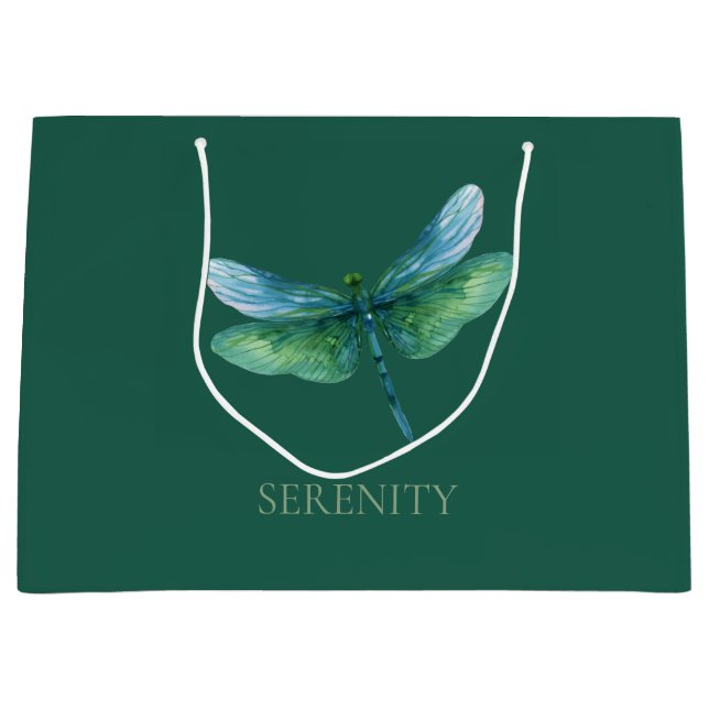 Sacola Para Presentes Grande Serenity Dragonfly (Frente)