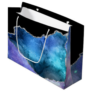 Sacola Para Presentes Grande Série Galaxy Agate Design 17 