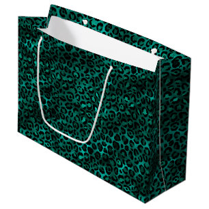 Sacola Para Presentes Grande Série Leopardo Teto e Dourado Design 5