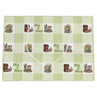 Sacola Para Presentes Grande Seu Cowboy Boots Gift Bag