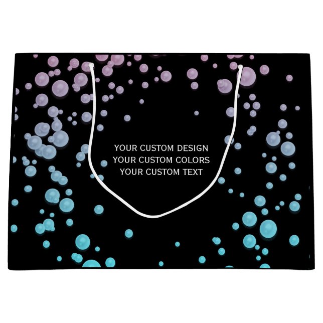 Sacola Para Presentes Grande Seu design personalizado aqui - (Frente)