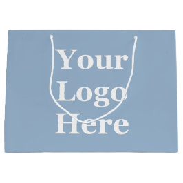 Sacola Para Presentes Grande Seu logotipo aqui Modelo Baby Blue Gift Bag