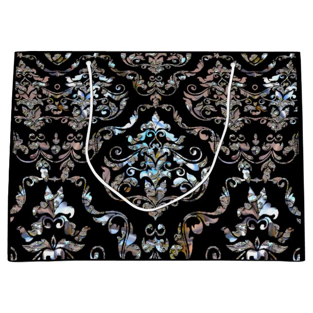 Sacola Para Presentes Grande Shalliveye III Barroco Damask Elegance  (Frente)