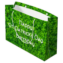 Sacola Para Presentes Grande Shamrocks Clover deixa Ruas.