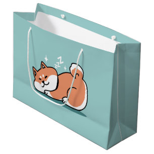 Sacola Para Presentes Grande Shiba Inu Relaxa Arte: Apenas uma Shiba Mentira Ba