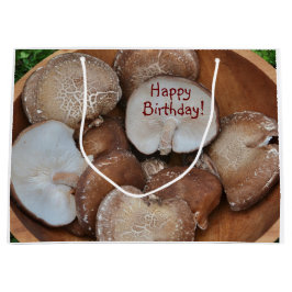 Sacola Para Presentes Grande Shiitake Mushroom Birthday