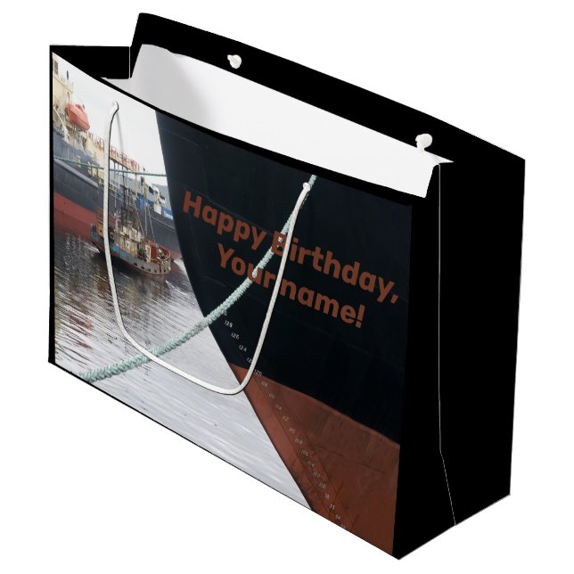 Sacola Para Presentes Grande Ships (Frente inclinada)