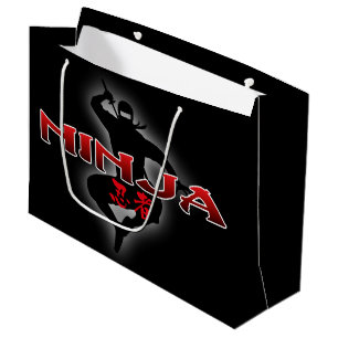 Sacola Para Presentes Grande Silhuette Ninja