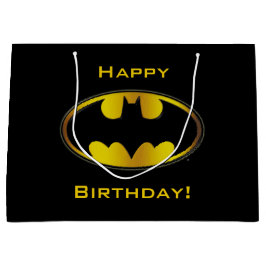 Sacola Para Presentes Grande Símbolo Batman | Logotipo de gradiente oval