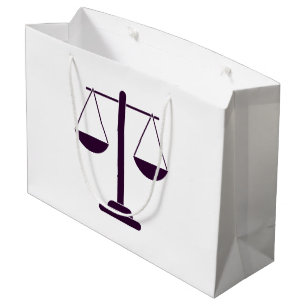 Sacola Para Presentes Grande Símbolo de Serviços Jurídicos da Balança da Justiç