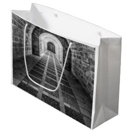 Sacola Para Presentes Grande Simetria em preto e branco