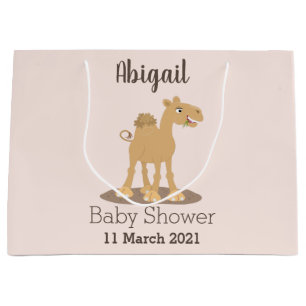 Sacola Para Presentes Grande Simples ilustração de desenho animado de camelo fe