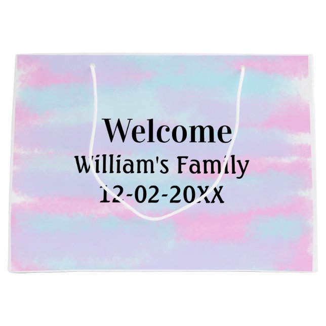 Sacola Para Presentes Grande simples logotipo monograma mínimo personalizado be (Frente)