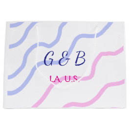 Sacola Para Presentes Grande SIMPLES MINIMAL adicionar texto do nome da cidade 