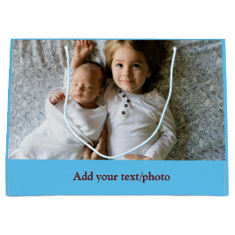 Sacola Para Presentes Grande simples minimal ADICIONE SUA FOTO TEXTO NATAL