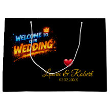 Sinal de Boas-Vindas de Casamento – Nomes e Data P