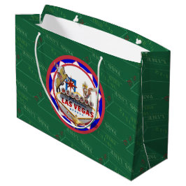 Sacola Para Presentes Grande Sinal de boas-vindas de Las Vegas - Red & Blue Pok