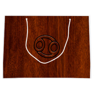 Sacola Para Presentes Grande Sinal de Cancer no Decor do Mahogany