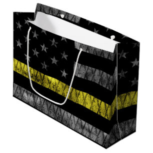 Sacola Para Presentes Grande Sinalizador de Linha Amarelo Fino do Dispatcher
