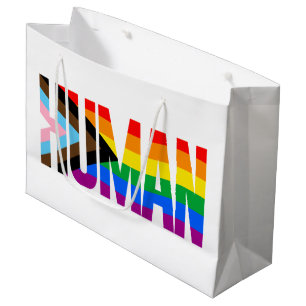 Sacola Para Presentes Grande Sinalizador do Orgulho da Inclusividade Humana