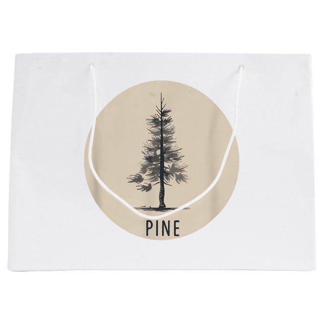 Sacola Para Presentes Grande Single Pine Tree Outfit (Frente)