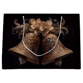 Sacola Para Presentes Grande Sinos de Natal