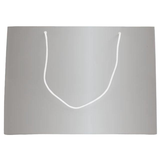 Sacola Para Presentes Grande Sinos De Prata Metálicos (Frente)