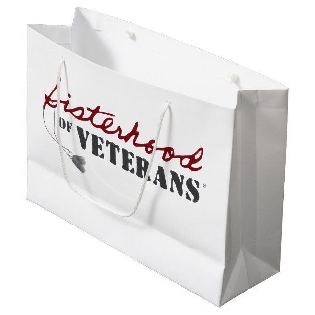 Sacola Para Presentes Grande Sisters of Veterans Military Pride Design (Frente inclinada)
