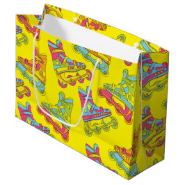 Sacola Para Presentes Grande Skates Roller Blades - Aniversário de criança Part