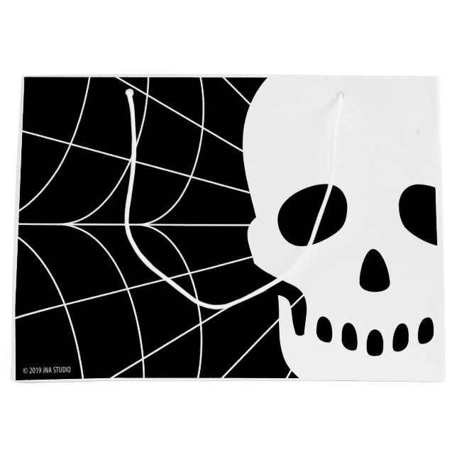 Sacola Para Presentes Grande Skiderweb Skull (Frente)