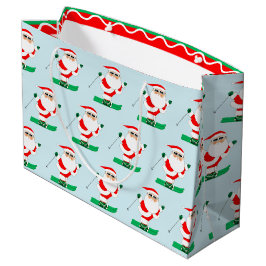 Sacola Para Presentes Grande Skiing Christmas Holiday