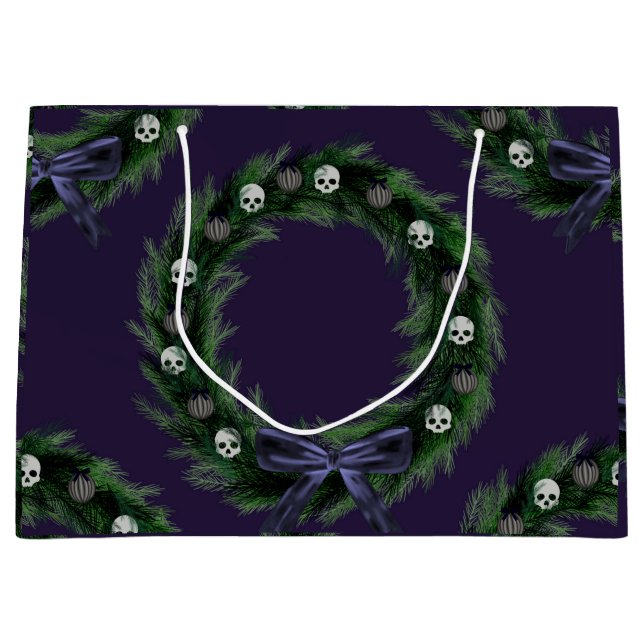 Sacola Para Presentes Grande Skull Wreath (Frente)