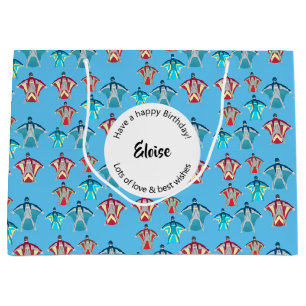 Sacola Para Presentes Grande Skydiving de macacão