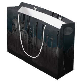 Sacola Para Presentes Grande Skyline do Nighttime do instrumento da orquestra