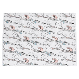 Sacola Para Presentes Grande Sled Dog Natal Gift Bag