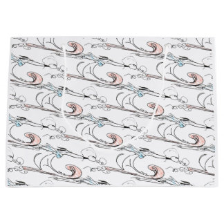 Sacola Para Presentes Grande Sled Dog Natal Gift Bag