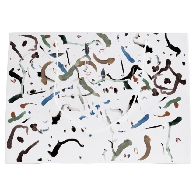 Sacola Para Presentes Grande Sleek Modern Abstrato Gift Bag (Frente)