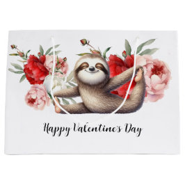 Sacola Para Presentes Grande Sloth on Valentine's Day 
