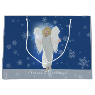 Sacola Para Presentes Grande Snow Angel