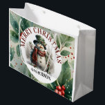 Sacola Para Presentes Grande Snowman Cute Christmas Deseja Plata<br><div class="desc">Snowman Cute Watercolor O Natal Deseja Conveniência é a chave durante esta estação movimentada! Visite nossa loja Zazzle para explorar a coleção completa de Snowman Cute Watercolor Christmas Wish. Com apenas alguns cliques, você pode ter esses designs deliciosos entregues diretamente à sua porta. Se precisar de mais alguma personalização, por...</div>