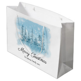 Sacola Para Presentes Grande Snowy Winter Merry Christmas Gift Bags