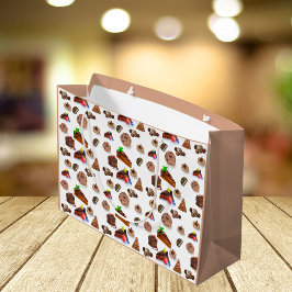 Sacola Para Presentes Grande Sobremesas Deliciosas de Chocolate com Aquarela