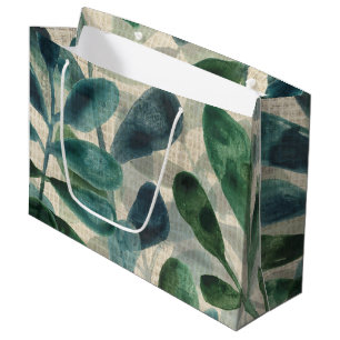 Sacola Para Presentes Grande Sofisticação Verdant - Folhas Tropicais